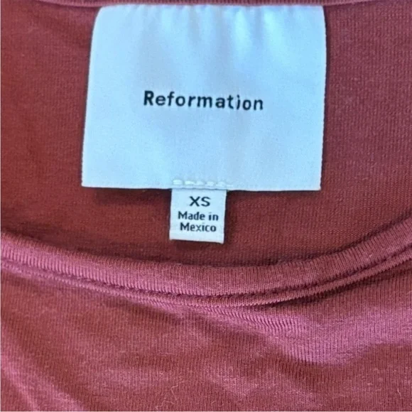 Reformation Tommi Like New Long Sleeve Red Maxi Dress Stretchy Size XS - Picture 7 of 11